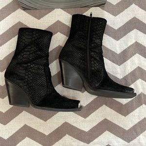 Jeffrey Campbell Black Suede Snake